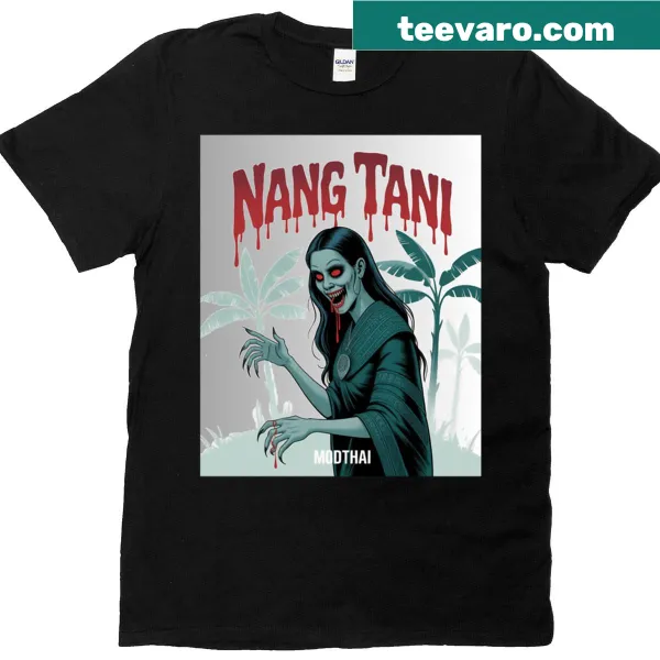Oversized T-shirt featuring the Nang Tani ghost and banana spirit art