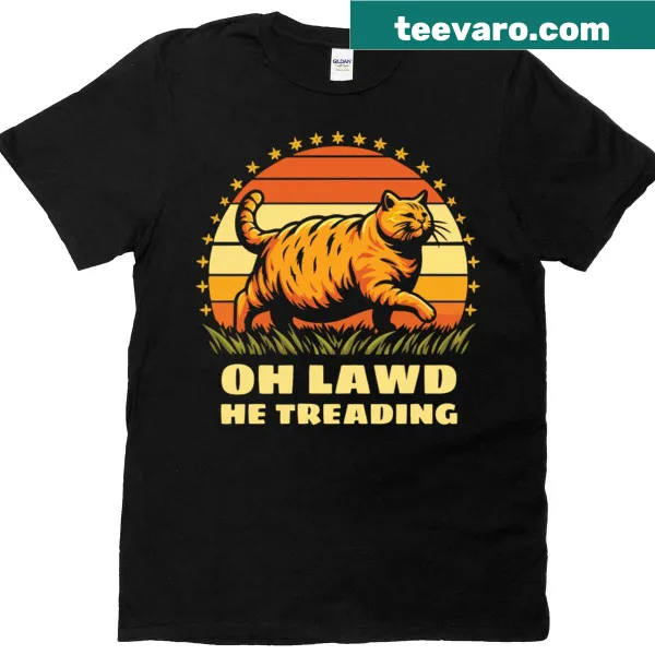 Funny chonky cat graphic with text on T-shirt