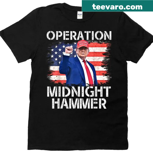 Bold graphic t-shirt featuring Operation Midnight Hammer design