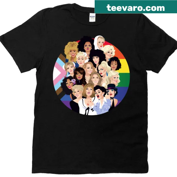 Illustrated Pride Divas 2025 edition design on a T-shirt