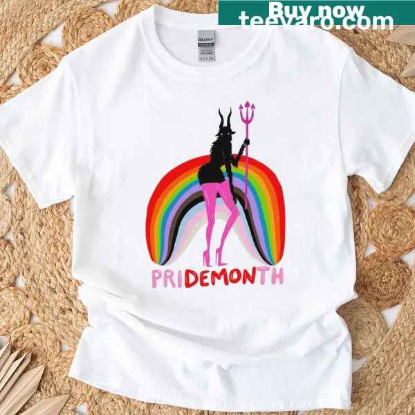 Whimsical Pride Month Demon illustration T-shirt