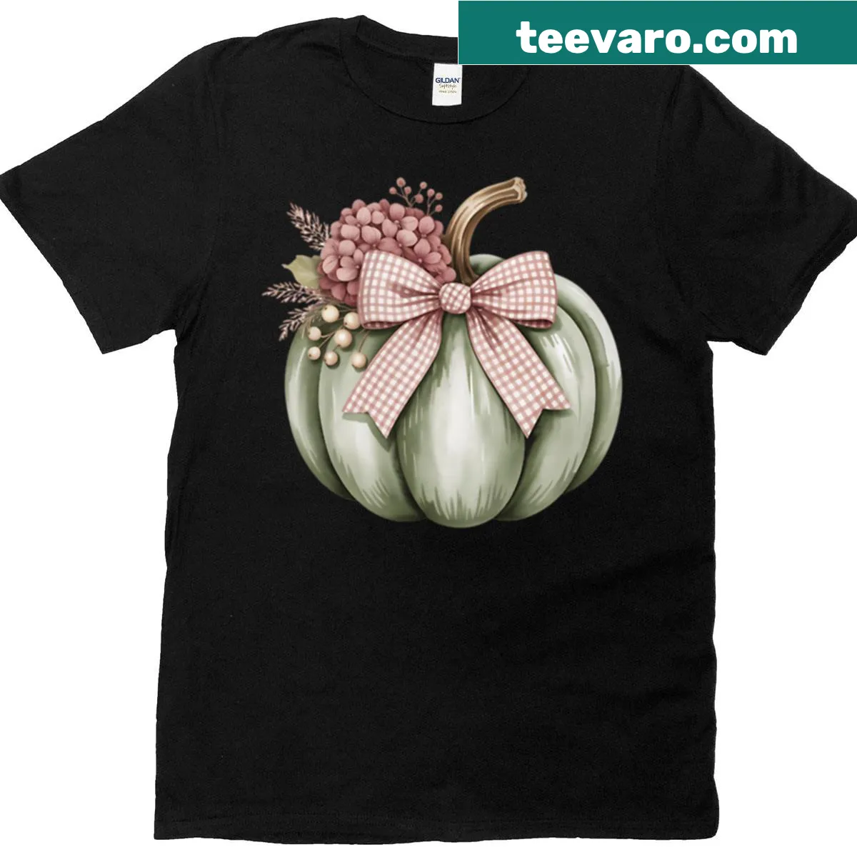 Playful pumpkin graphic on a t-shirt — on a men's t-shirt