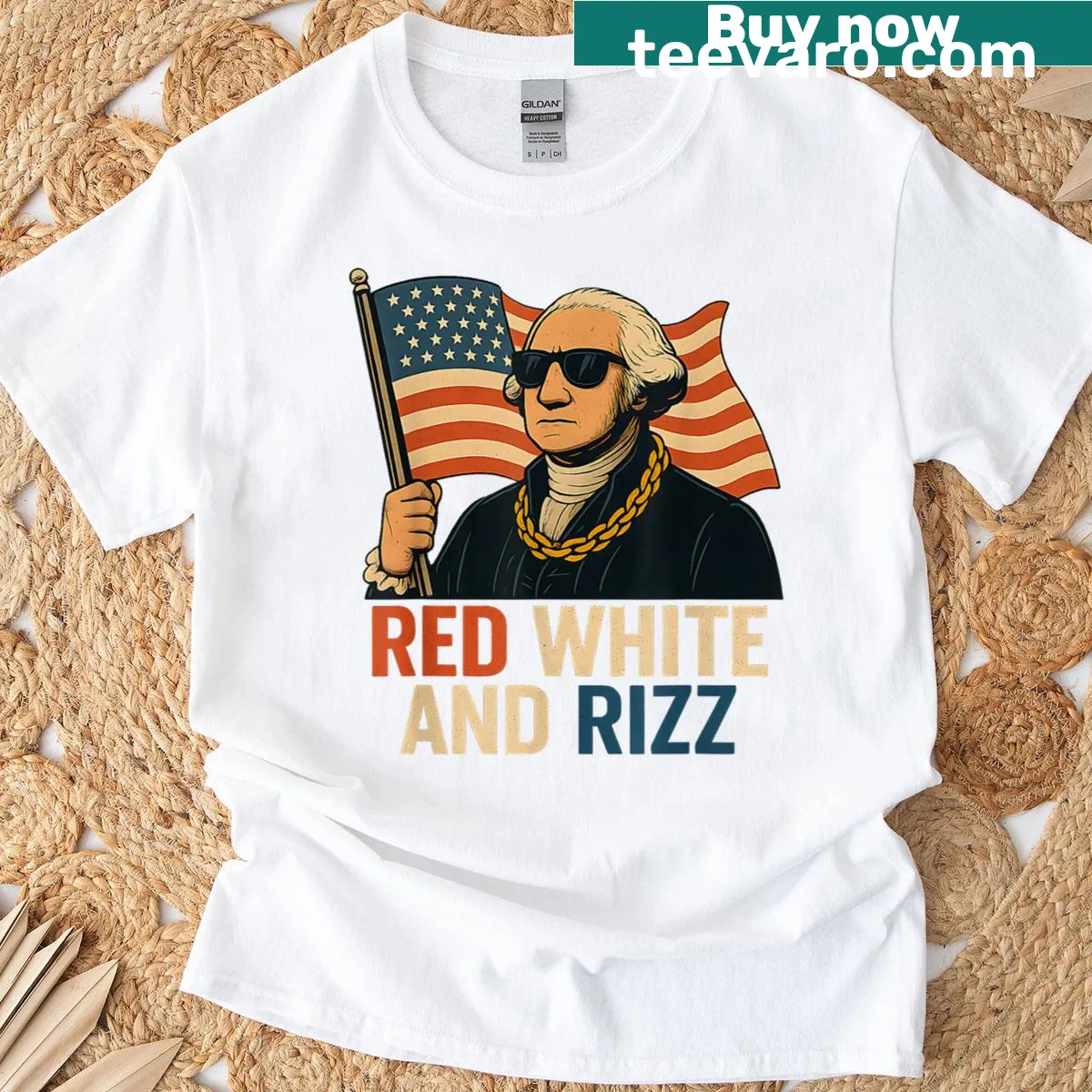Funny George Washington T-shirt with a humorous quote — on a men's t-shirt