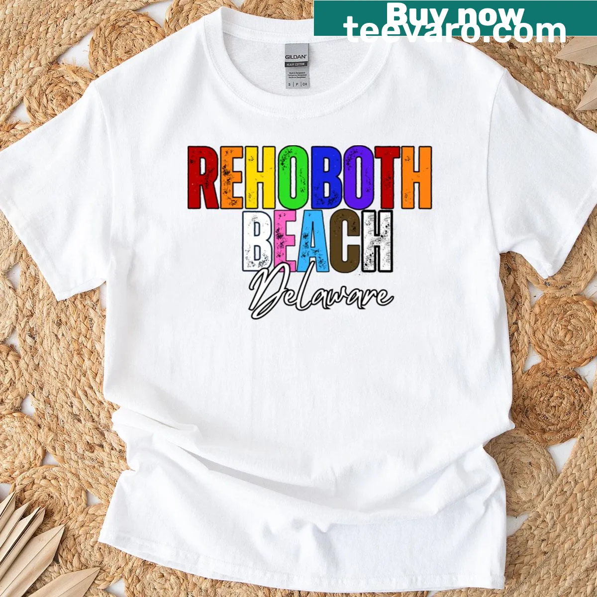 Graphic T-shirt inspired by Rehoboth Beach — on a men's t-shirt