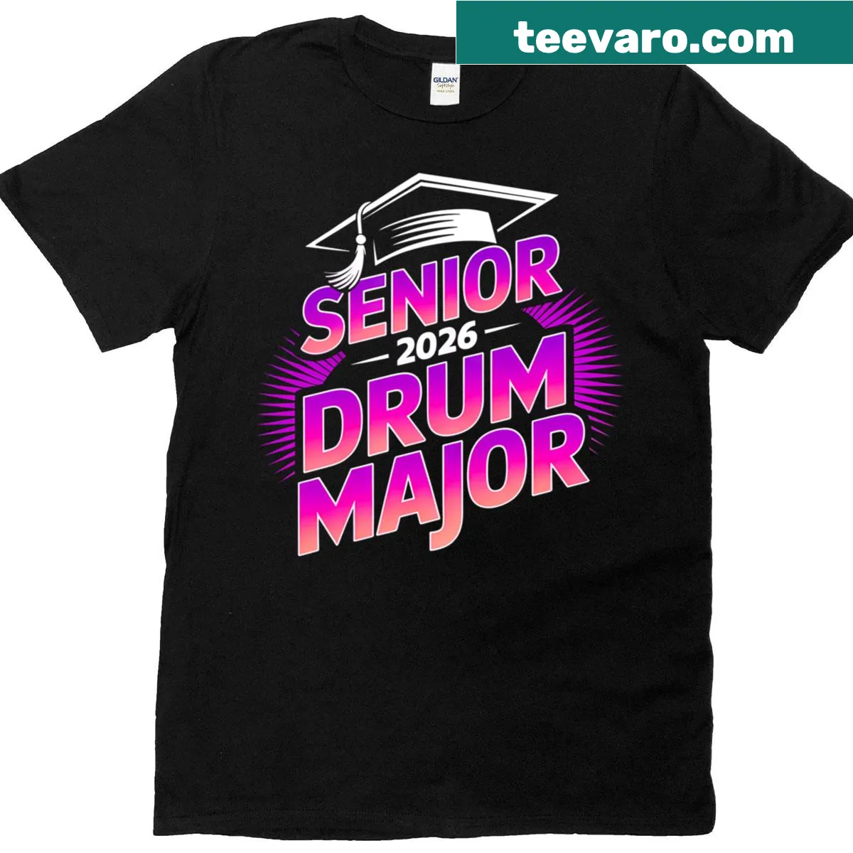 Class of 2026 Drum Major design on a graduation T-shirt — on a men's t-shirt