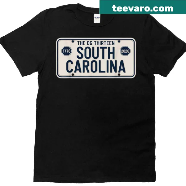 South Carolina license plate design graphic t-shirt