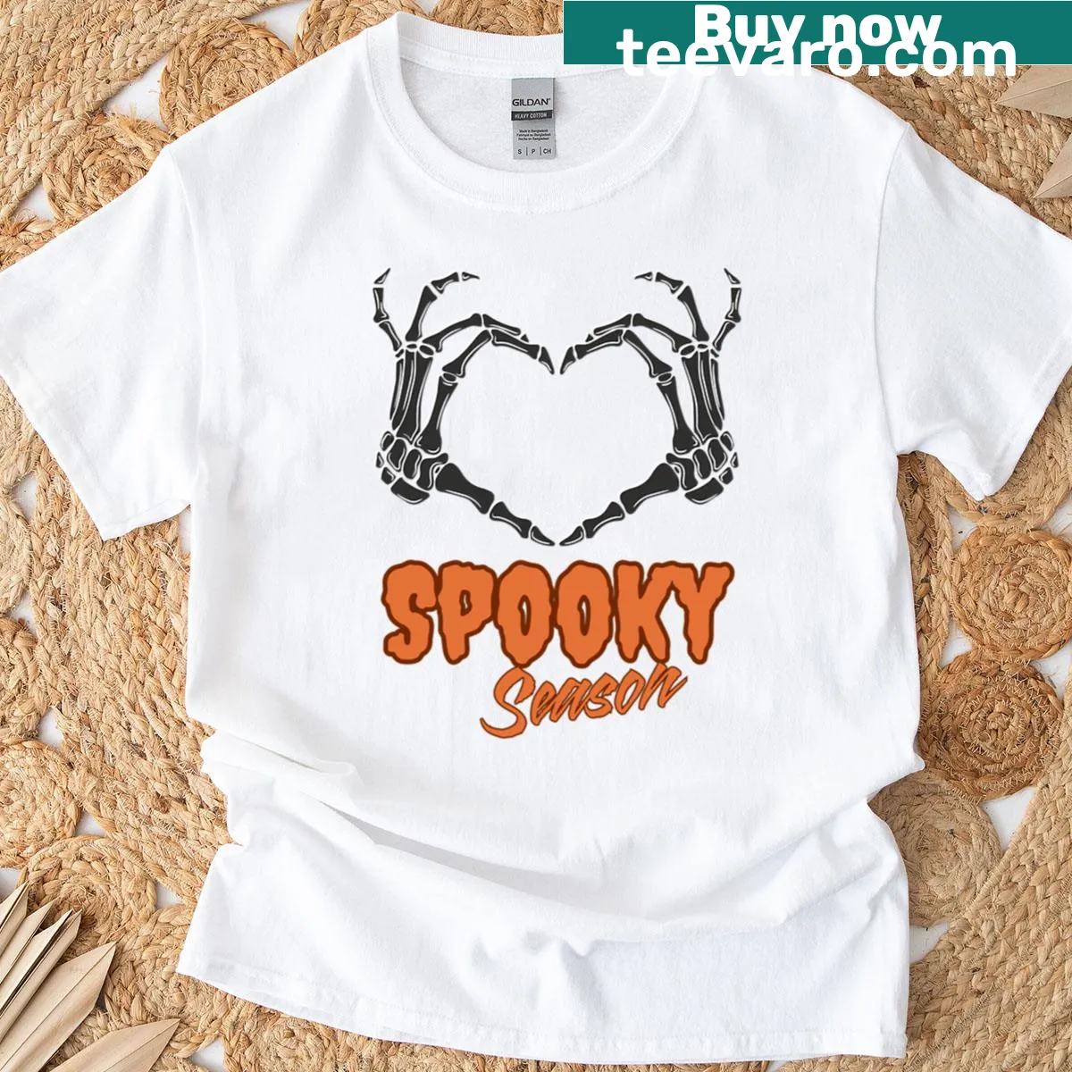 Trendy t-shirt with modern Halloween graphics — on a men's t-shirt