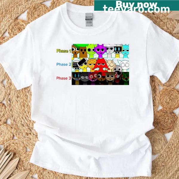 Cartoon Funbot Tunner t-shirt featuring quirky designs and playful elements.