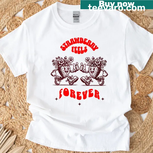 Retro strawberry psychedelic design T-shirt