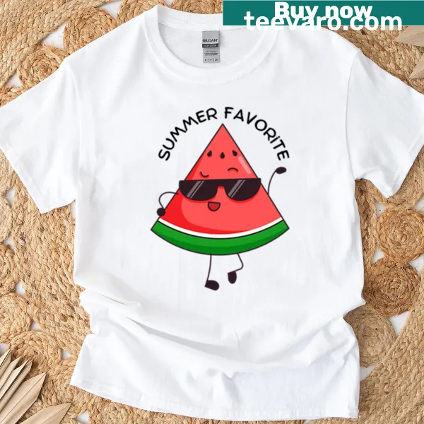 Playful T-shirt with a fun watermelon illustration