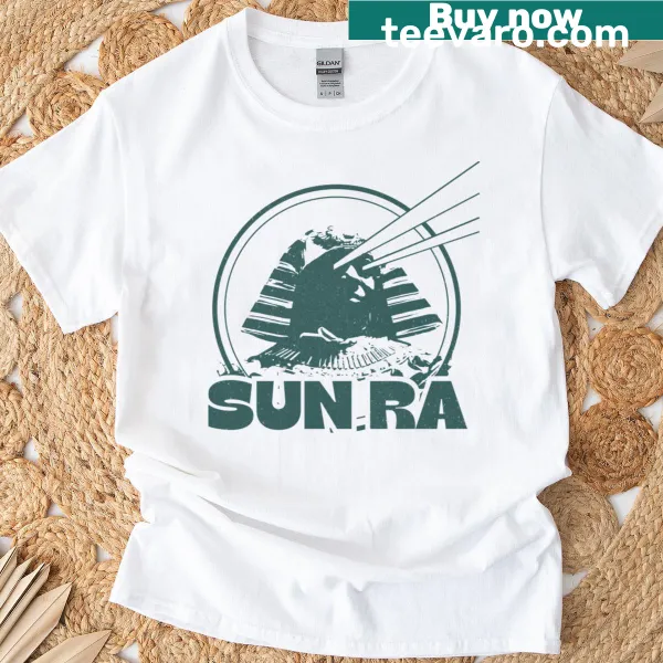 Vintage-style T-shirt honoring Sun Ra with unique graphic