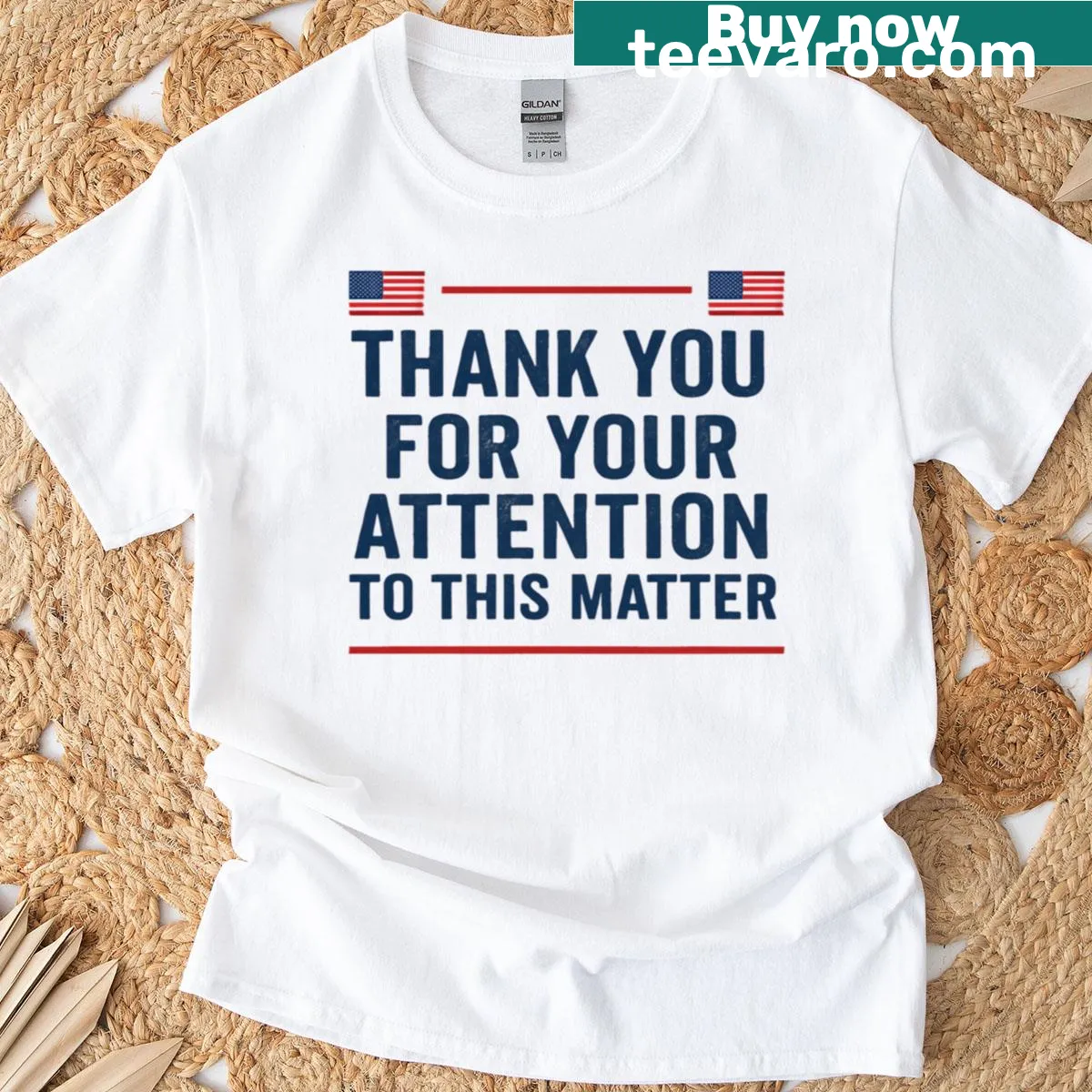 Vintage political humor T-shirt with American flag and funny text — on a men's t-shirt