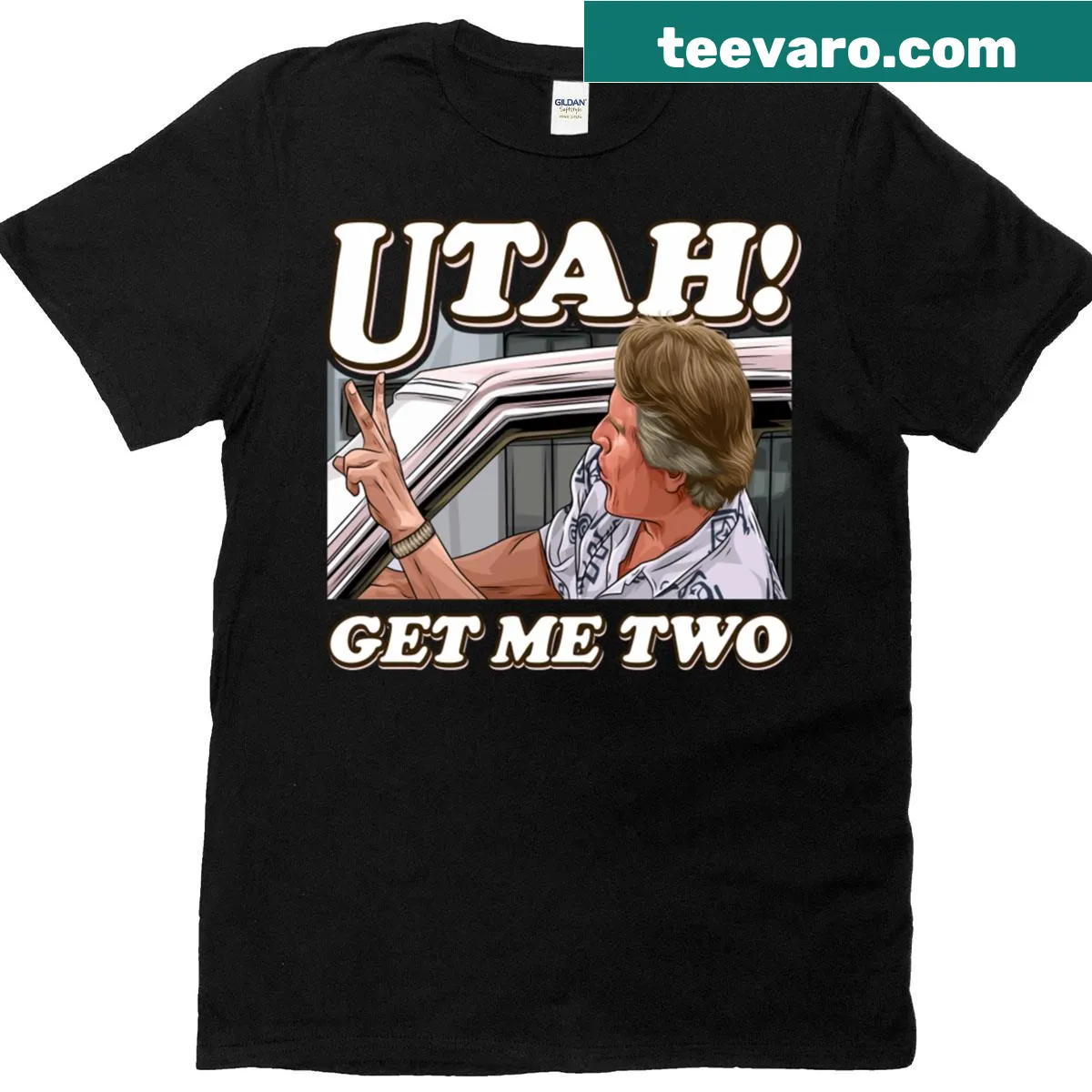 Funny typography design referencing Point Break movie — on a men's t-shirt