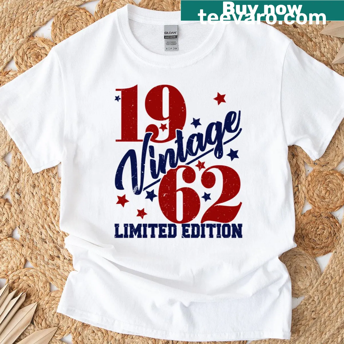 Vintage 1962 Limited Edition 63rd B-day T-shirt — on a men's t-shirt