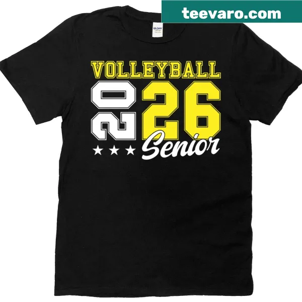 Graduation T-shirt for Volleyball Senior 2026 with sport design