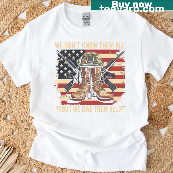 Patriotic t-shirt with American flag and heartfelt message