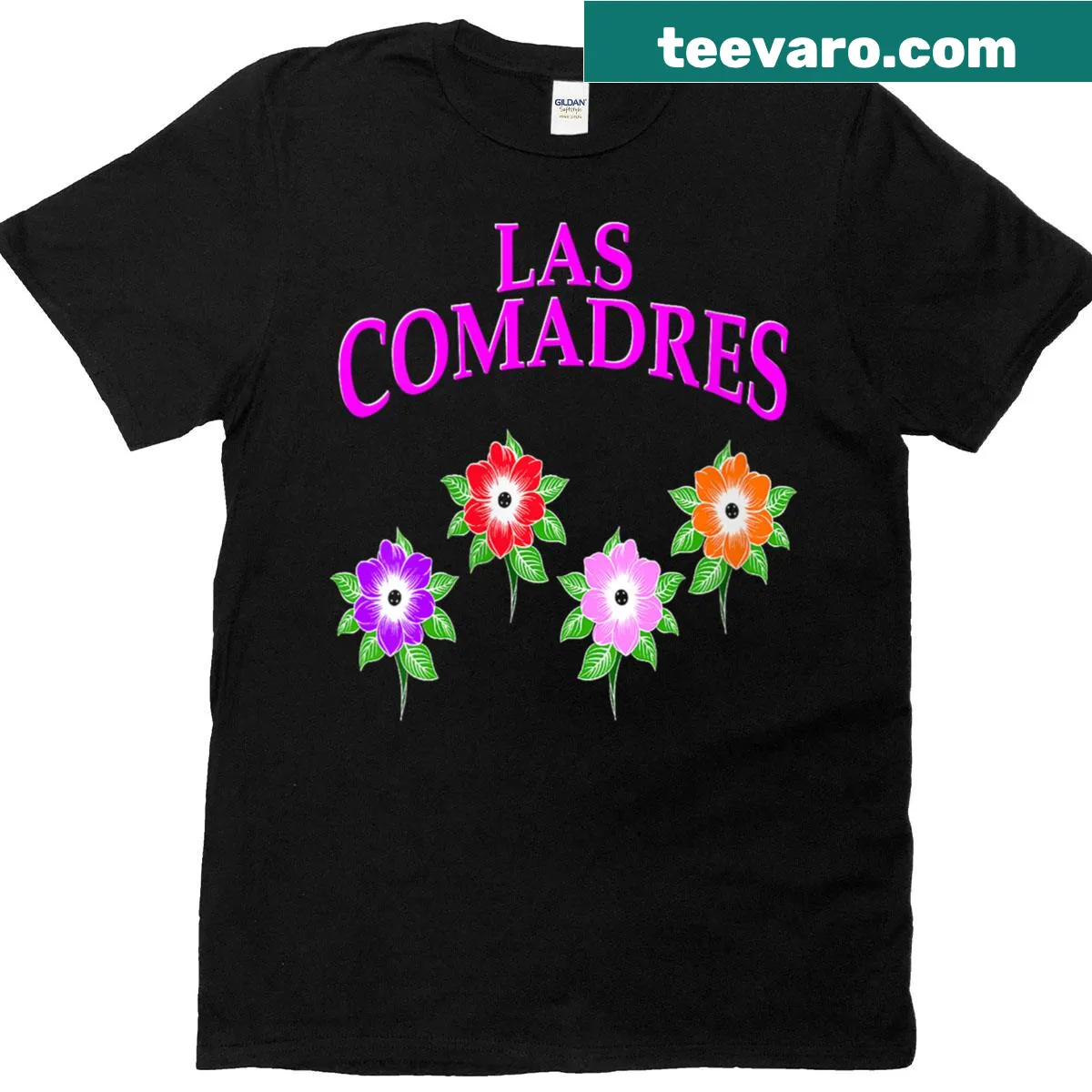 Cute 'Las Comadres' T-shirt with friendly mom squad graphics — on a men's t-shirt