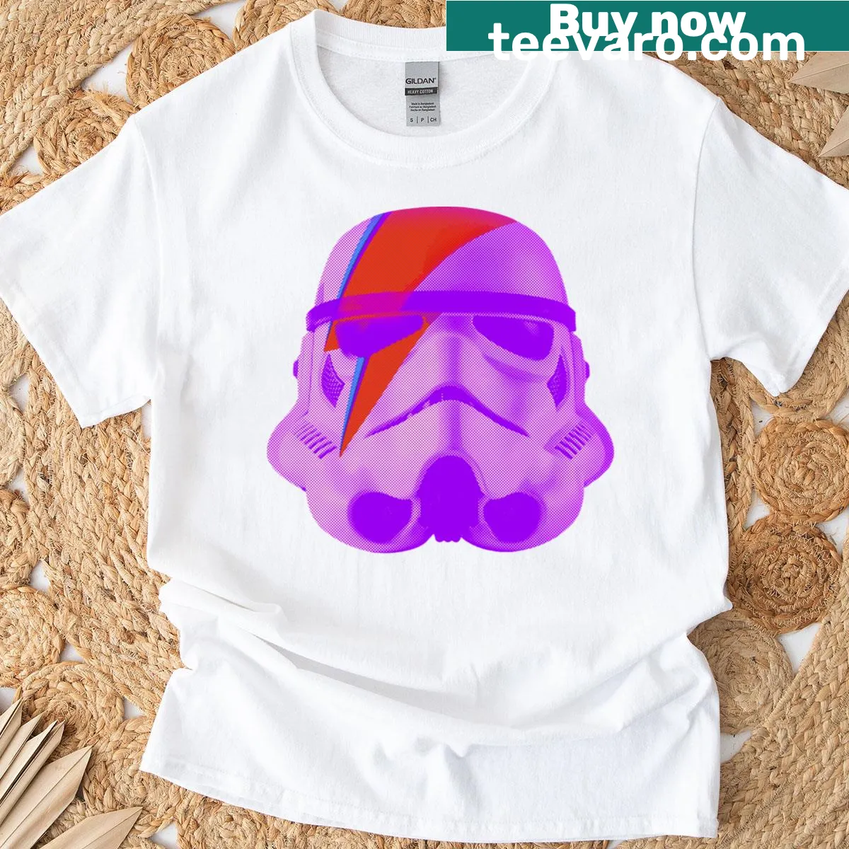 Fun graphic T-shirt featuring Ziggy Trooper design — on a men's t-shirt