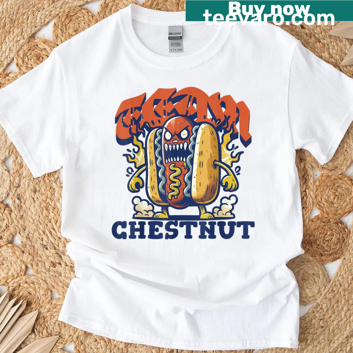 Funny hot dog eating contest design on a t-shirt for fans and contestants — on a men's t-shirt