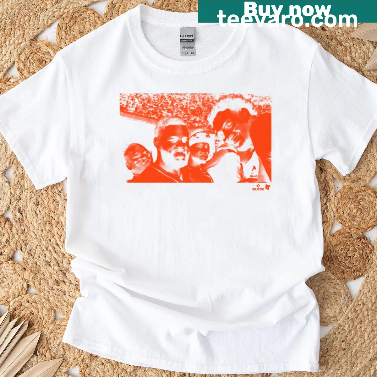 San Francisco t-shirt with a joyful illustrated design — on a men's t-shirt