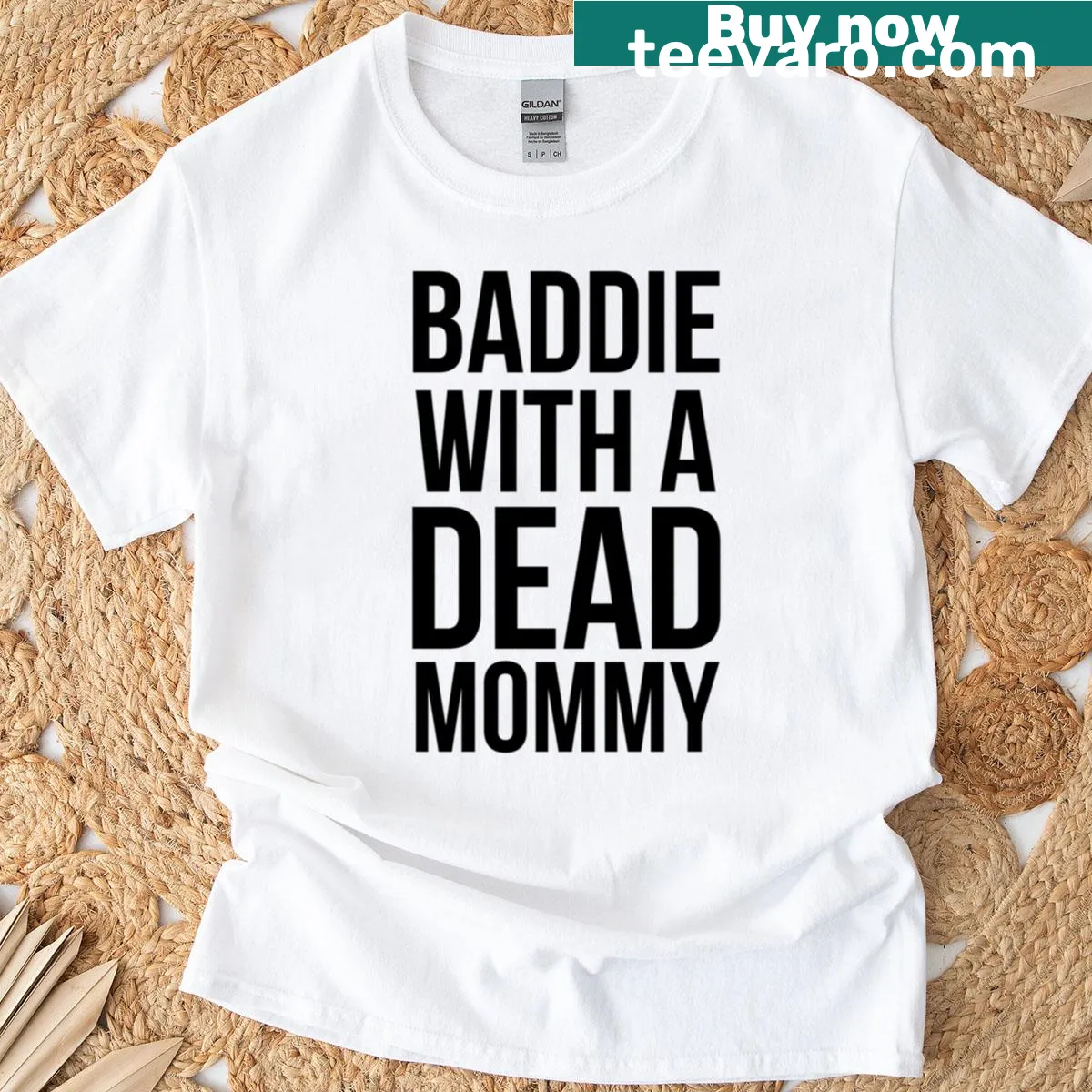Sarcastic saying graphic on oversized t-shirt — on a men's t-shirt