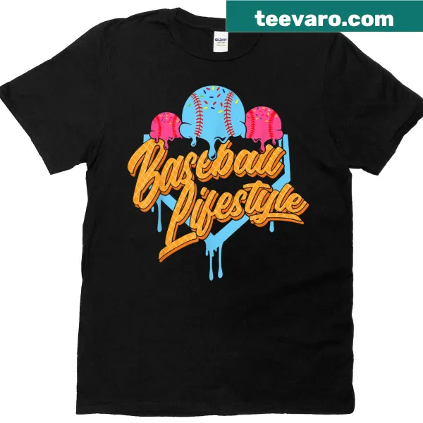 Illustration of home plate with ice cream drip for baseball fans