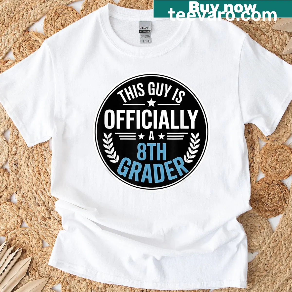 Back to school 8th grader 2025 t-shirt — on a men's t-shirt