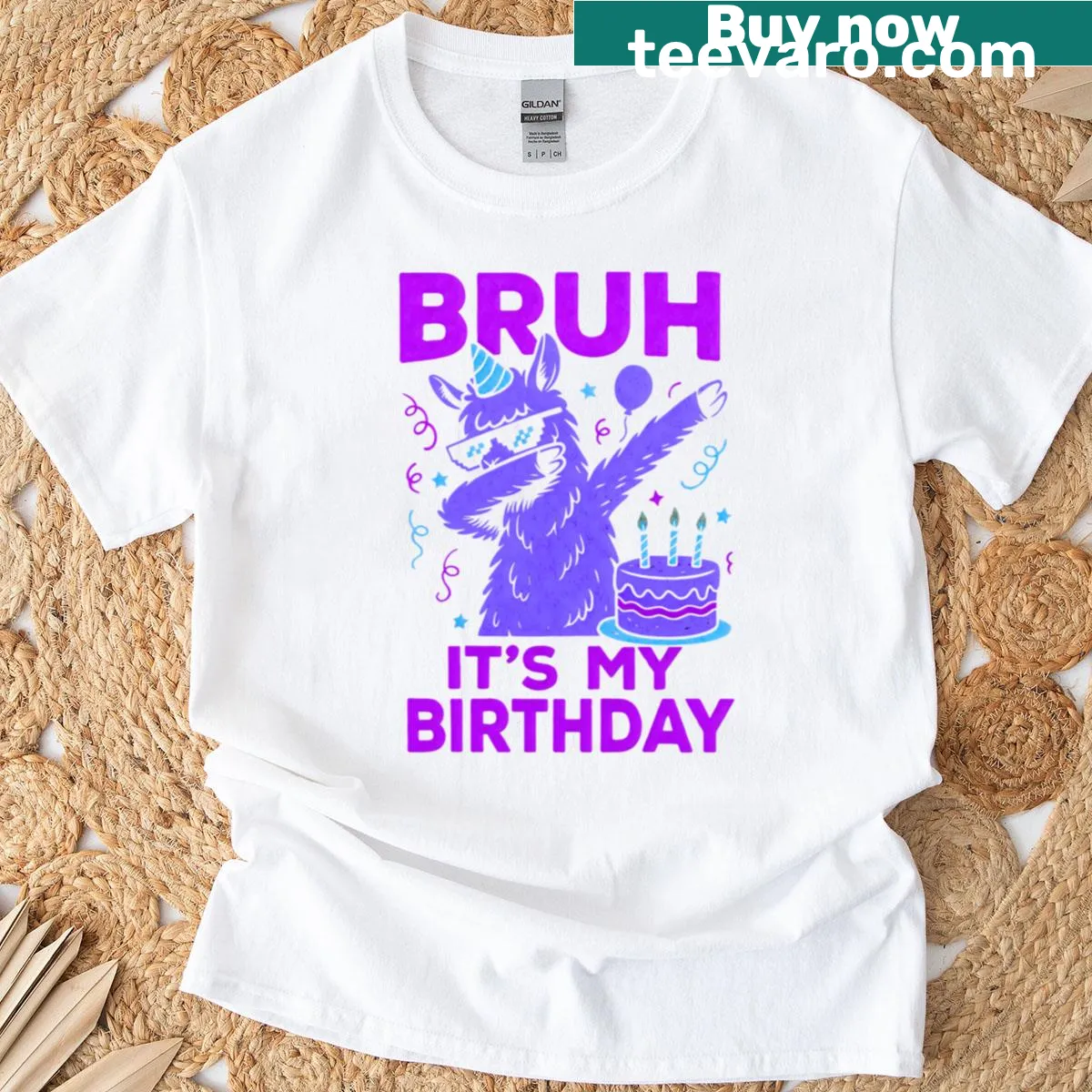 Funny birthday t-shirt with humorous birthday phrase — on a men's t-shirt