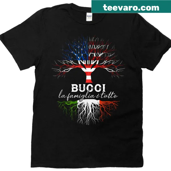 T-shirt with 'Bucci' Italian family name design