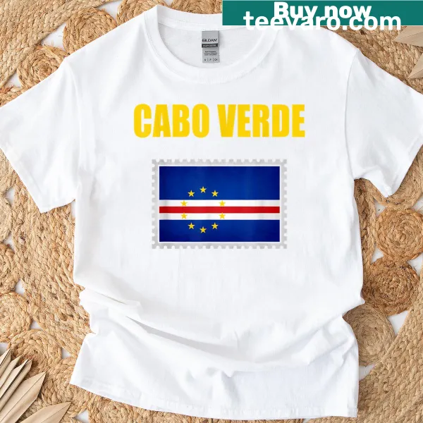 Cabo Verde flag t-shirt representing Cabo Verde heritage