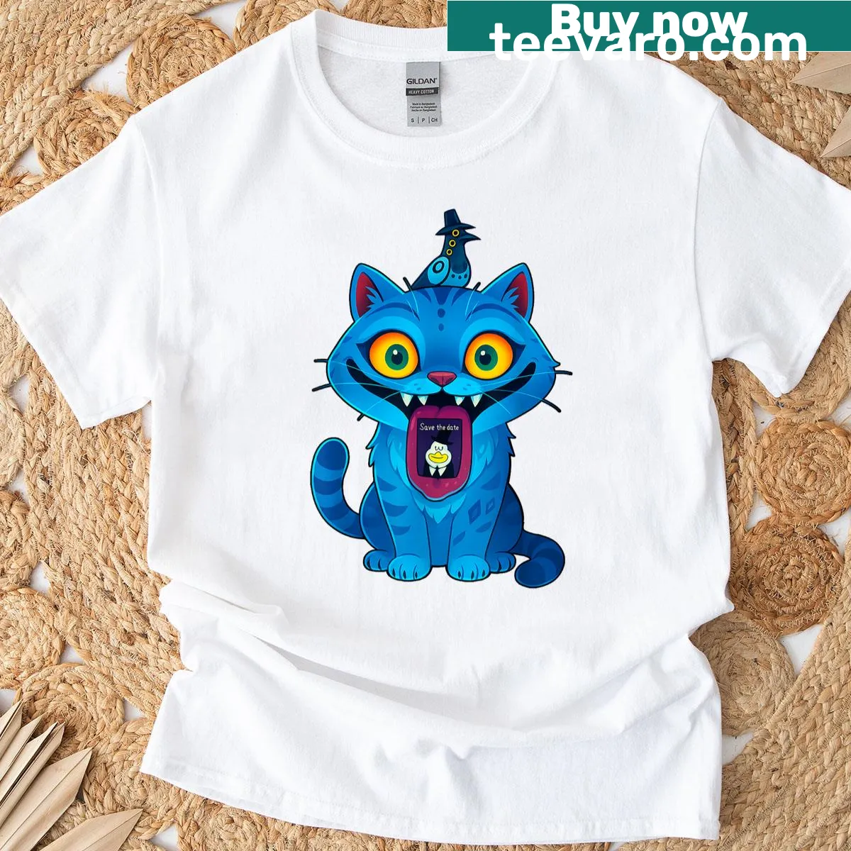 Cute cat demon hunter T-shirt in Kpop style — on a men's t-shirt
