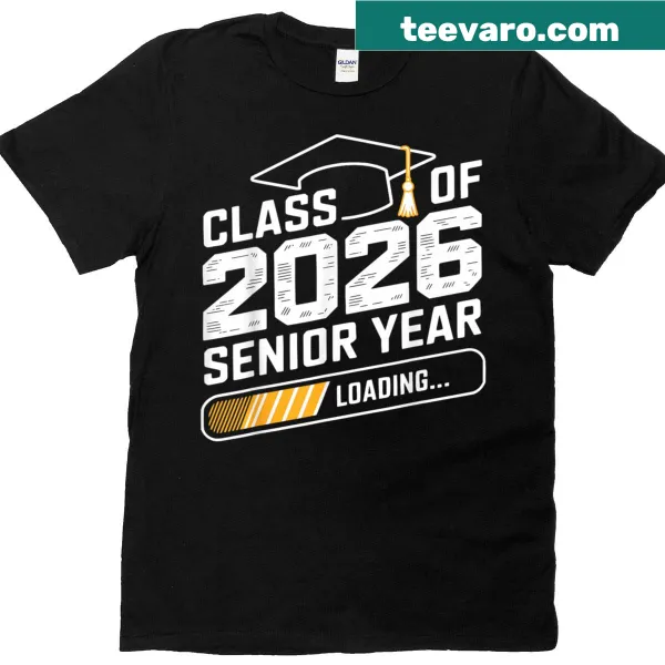 Loading graphic for Class of 2026 on a back-to-school T-shirt