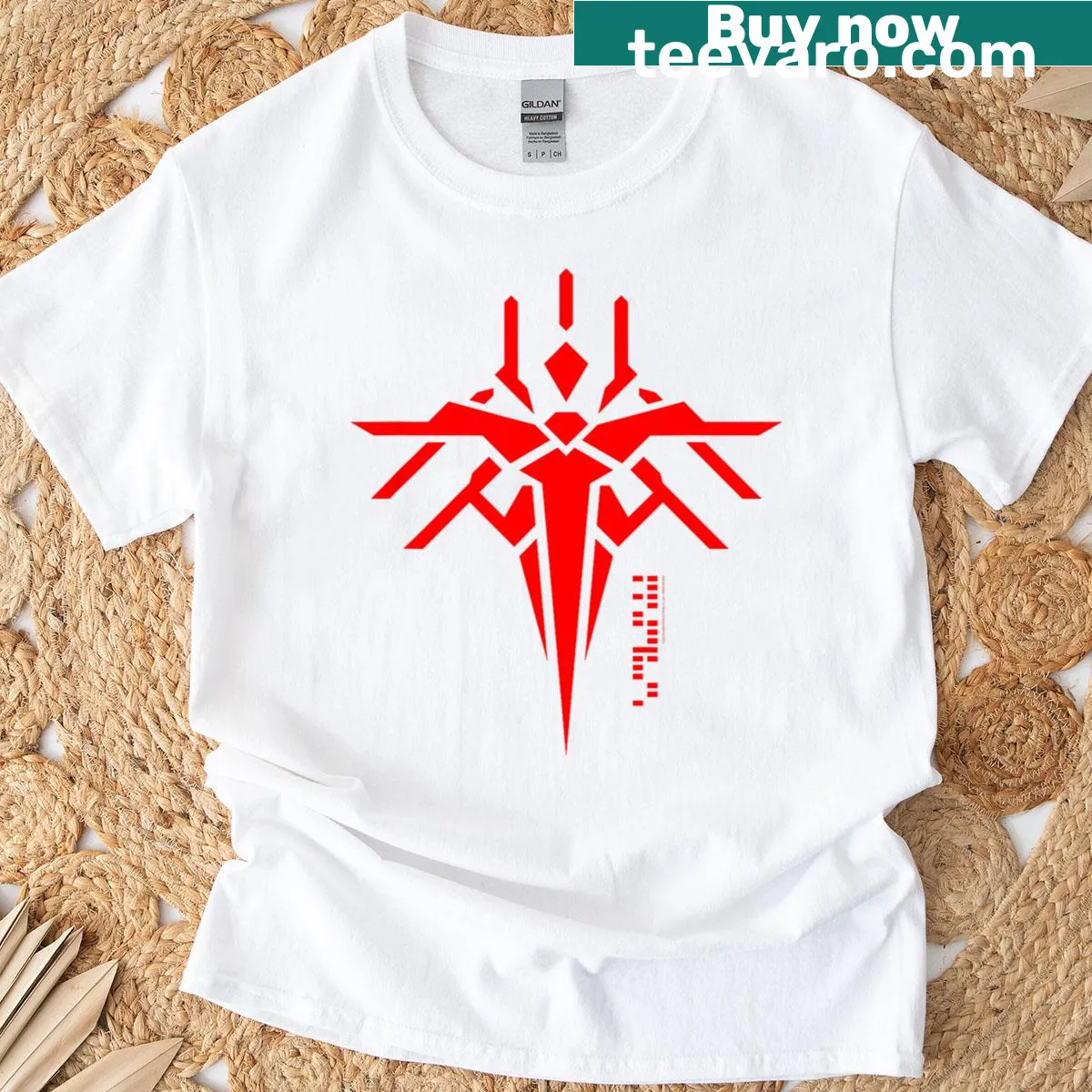 Minimalist Death Stranding 2 logo emblem graphic T-shirt — on a men's t-shirt
