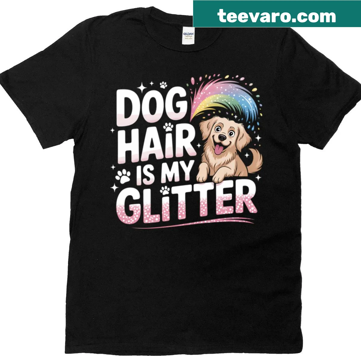 Funny boxy t-shirt for dog lovers with humorous text — on a men's t-shirt