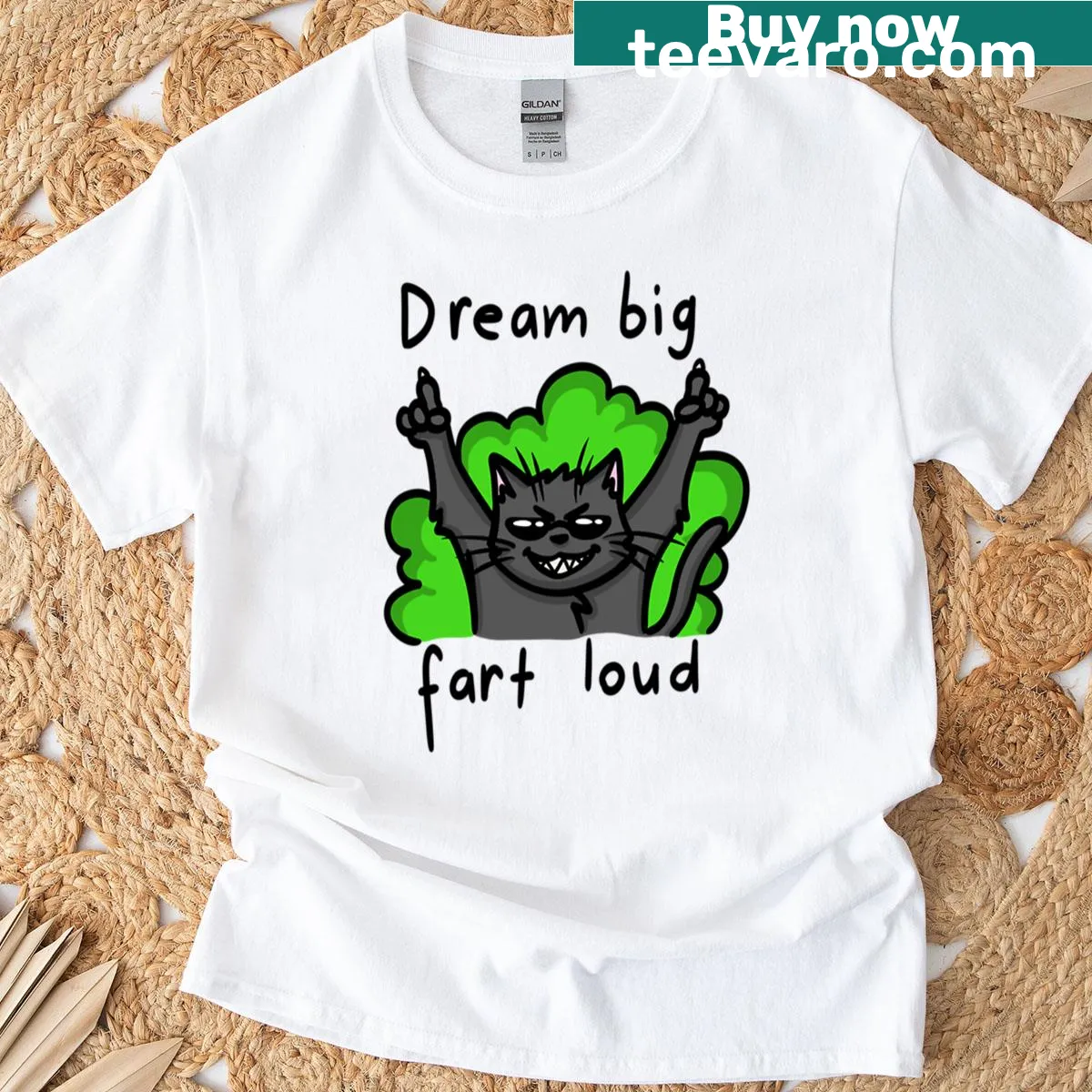 Inspirational 'Dream Big' text T-shirt — on a men's t-shirt