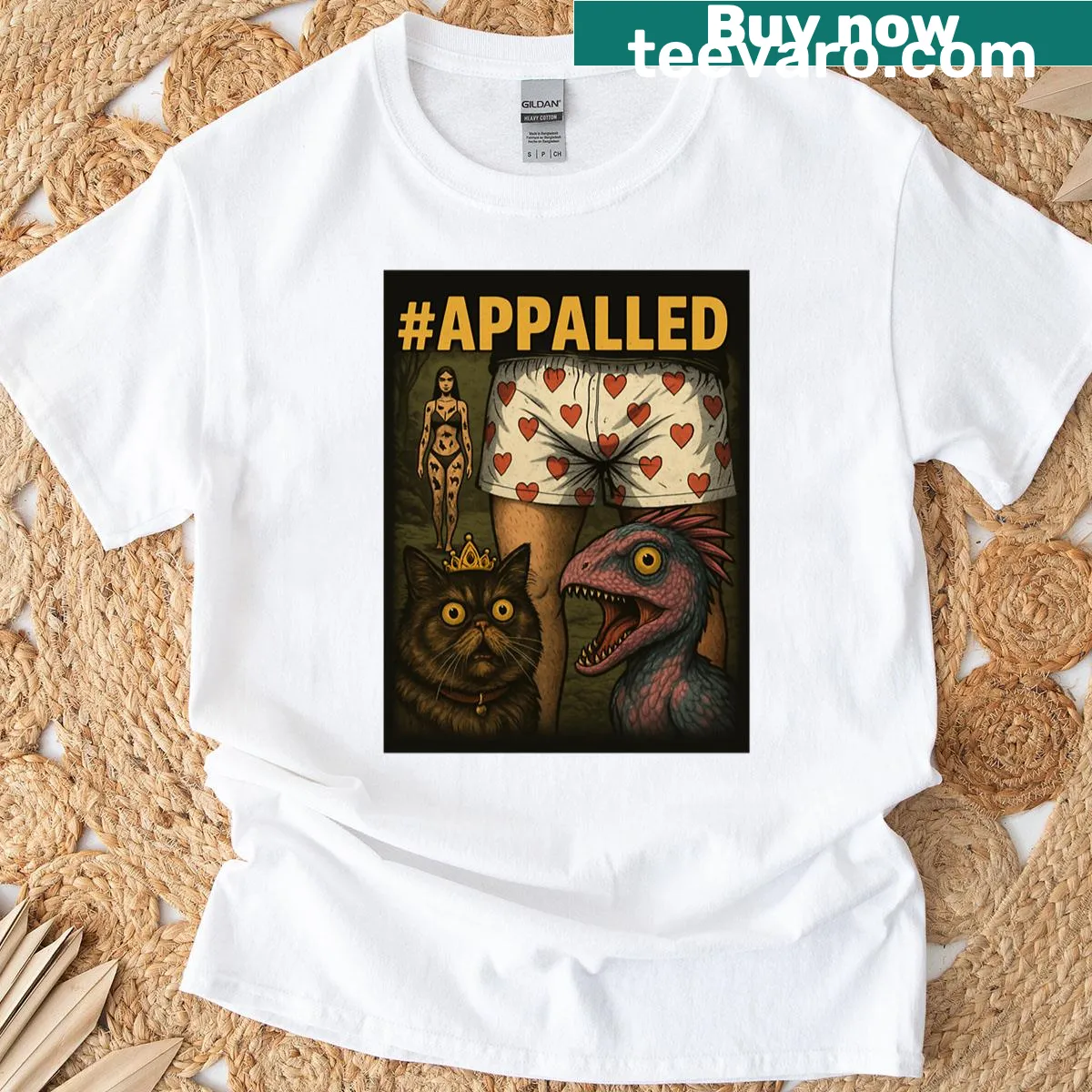 Dungeon Crawler Carl T-shirt featuring Samantha Psamathe illustration — on a men's t-shirt