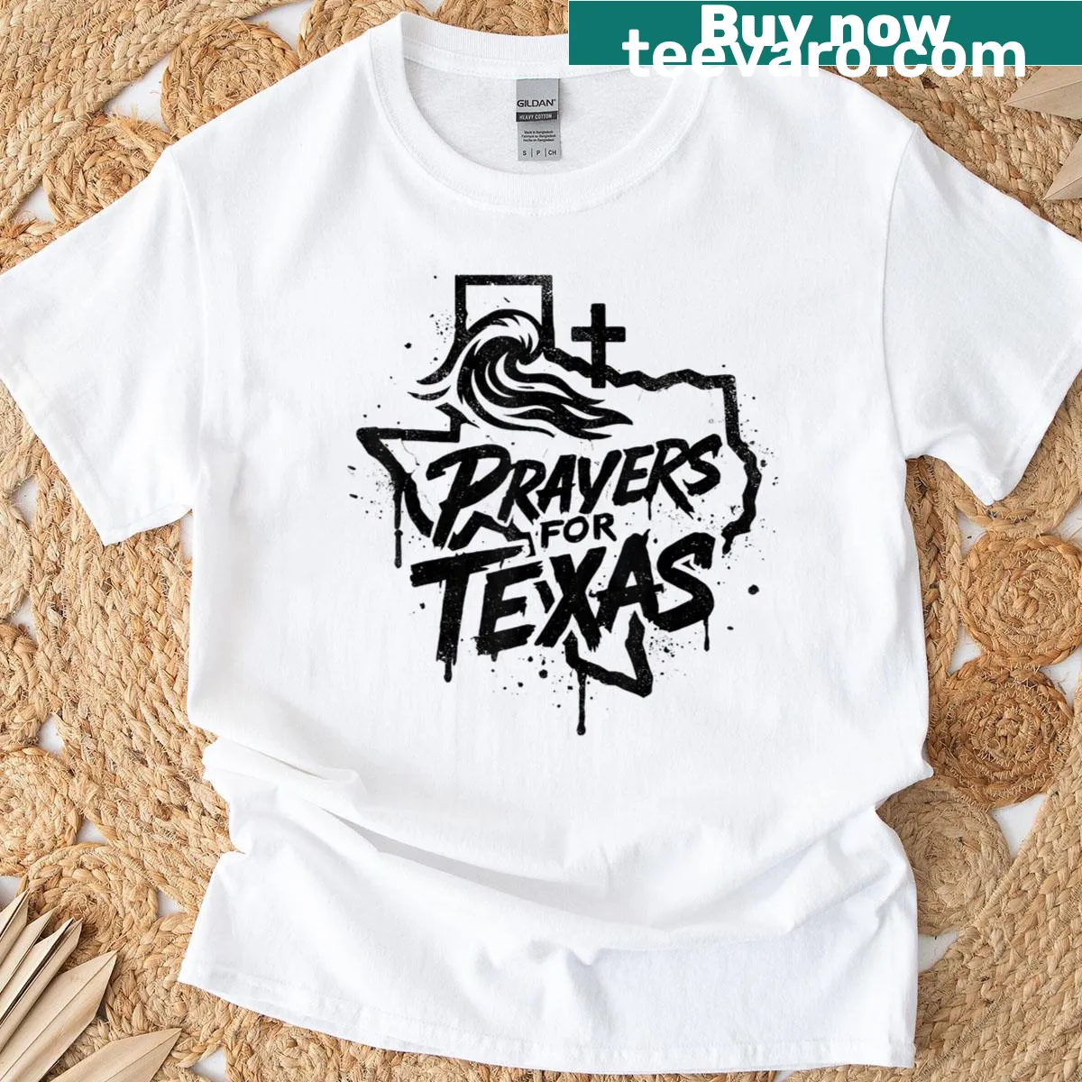 T-shirt expressing love for Texas Hill Country and its strength — on a men's t-shirt