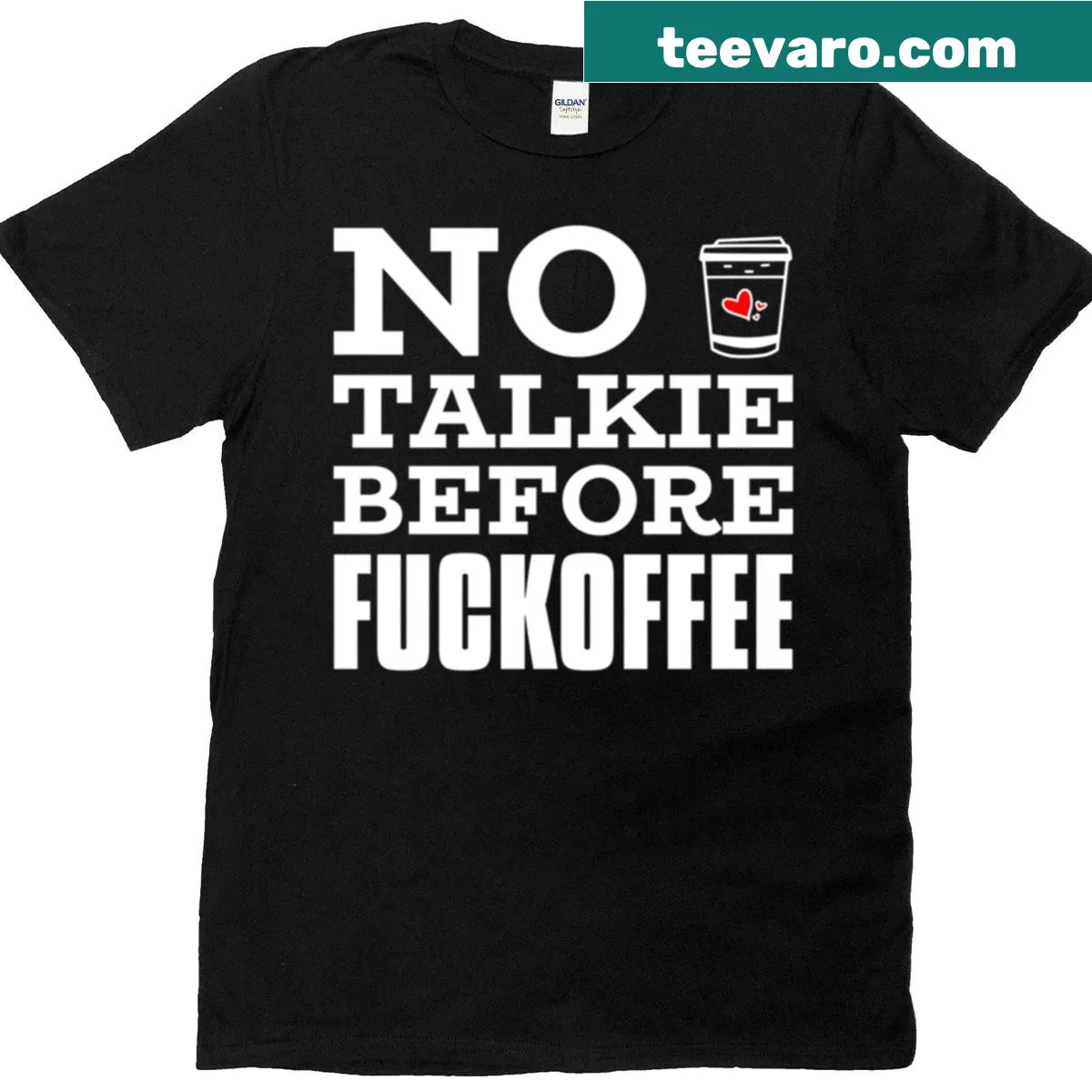Oversized t-shirt featuring a humorous coffee graphic. — on a men's t-shirt
