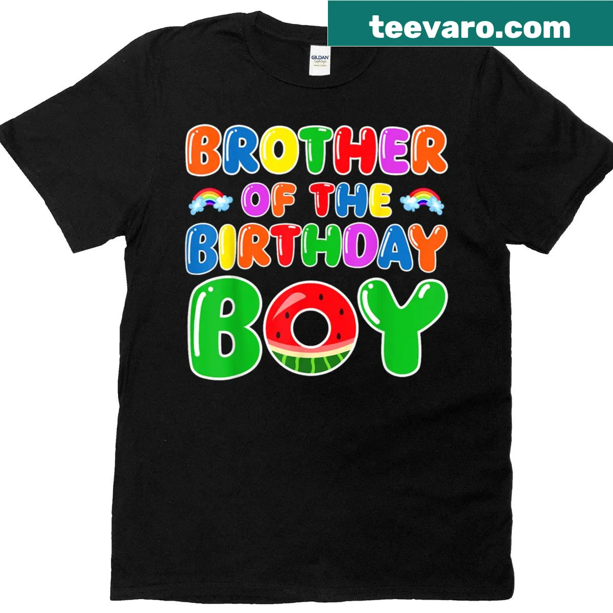 Birthday t-shirt for the brother of the birthday boy with watermelon design — on a men's t-shirt