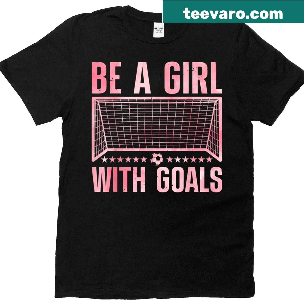 Soccer-themed T-shirt with fun artwork for women — on a men's t-shirt