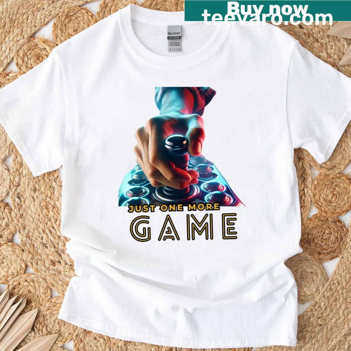 T-shirt featuring a design inspired by gaming themes — on a men's t-shirt
