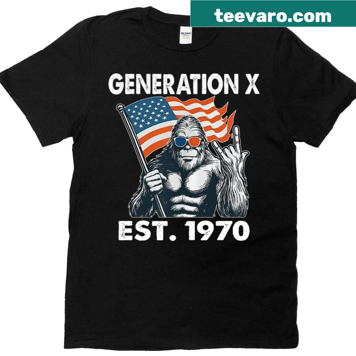 Bigfoot illustration with humorous text on a grumpy old man t-shirt — on a men's t-shirt