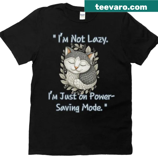 Cute cat quote t-shirt with playful text design