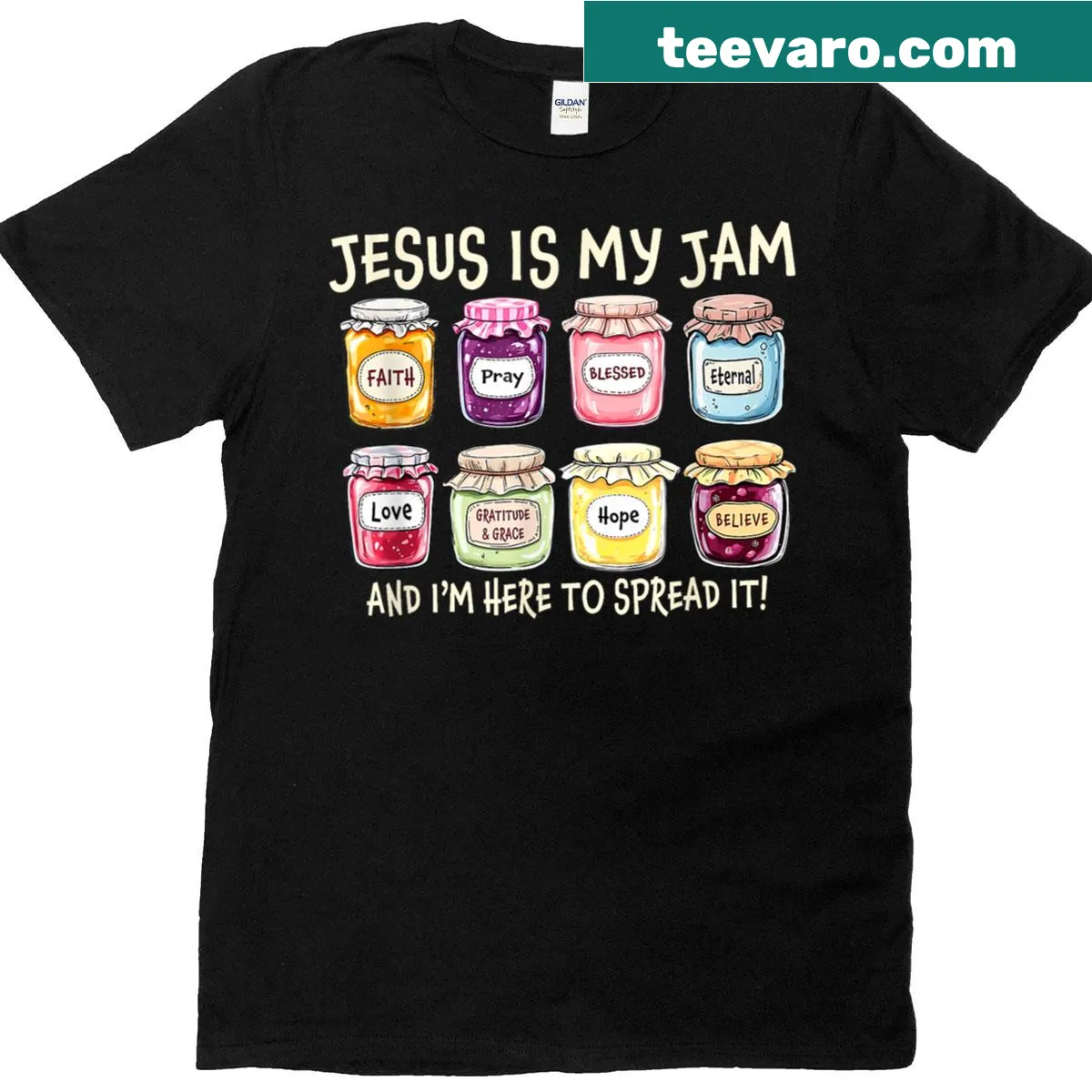 Inspirational t-shirt with Christian faith statement — on a men's t-shirt