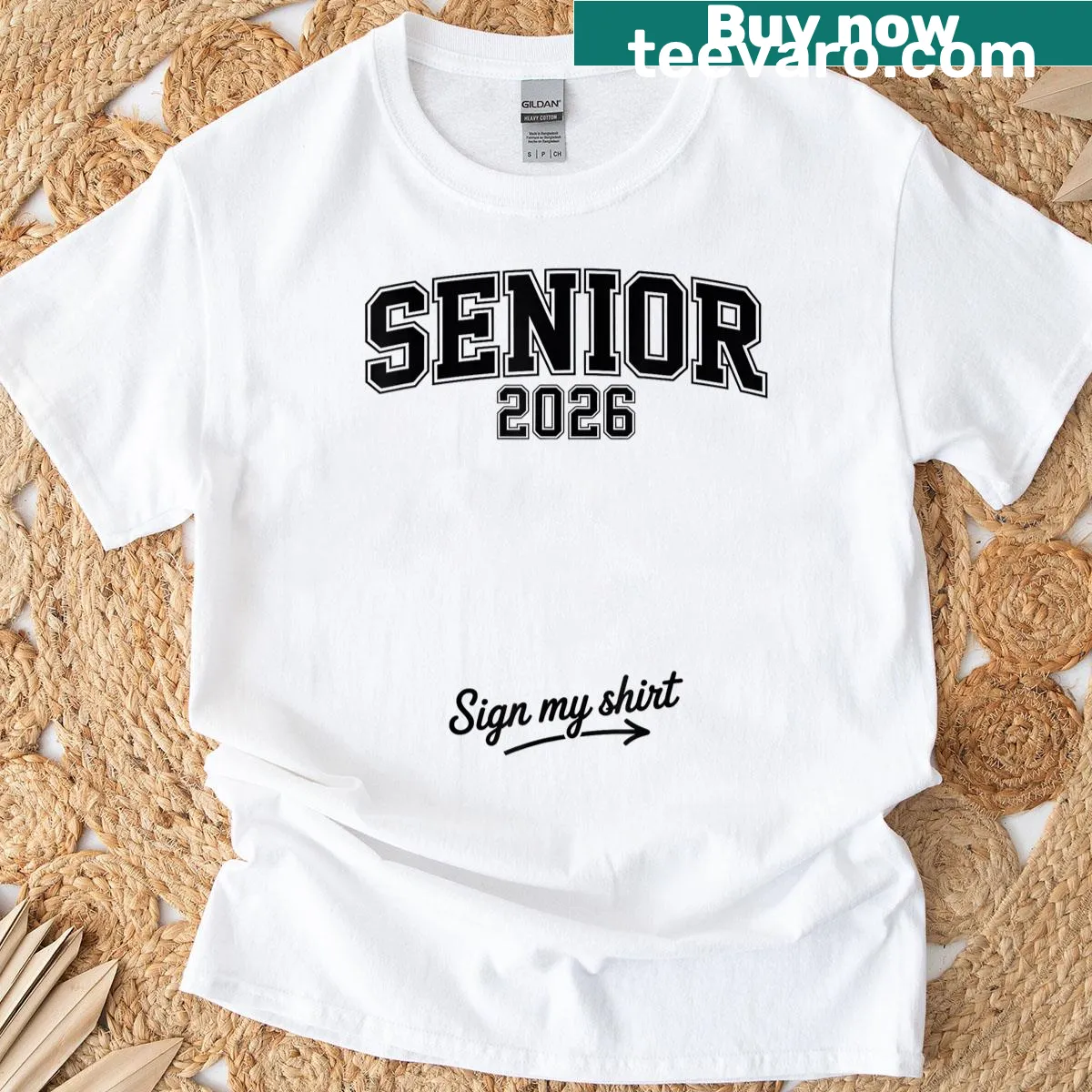 Funny graduation T-shirt with 'Sign My Graduation 2026' text — on a men's t-shirt