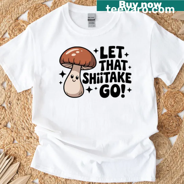 Cute mushroom graphic with a pun about letting go