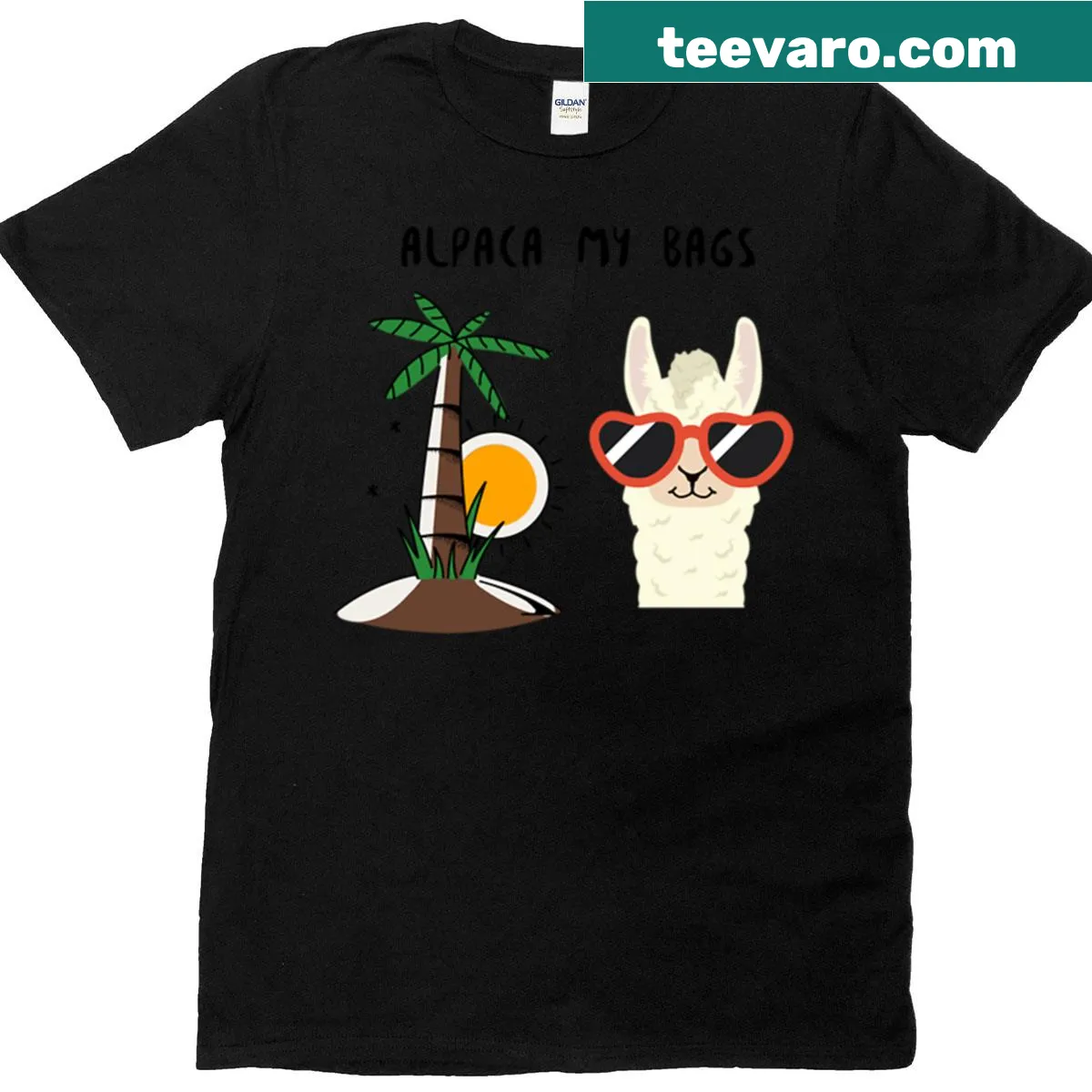T-shirt with a relaxed llama graphic and 'Chill Vibes Only' text — on a men's t-shirt