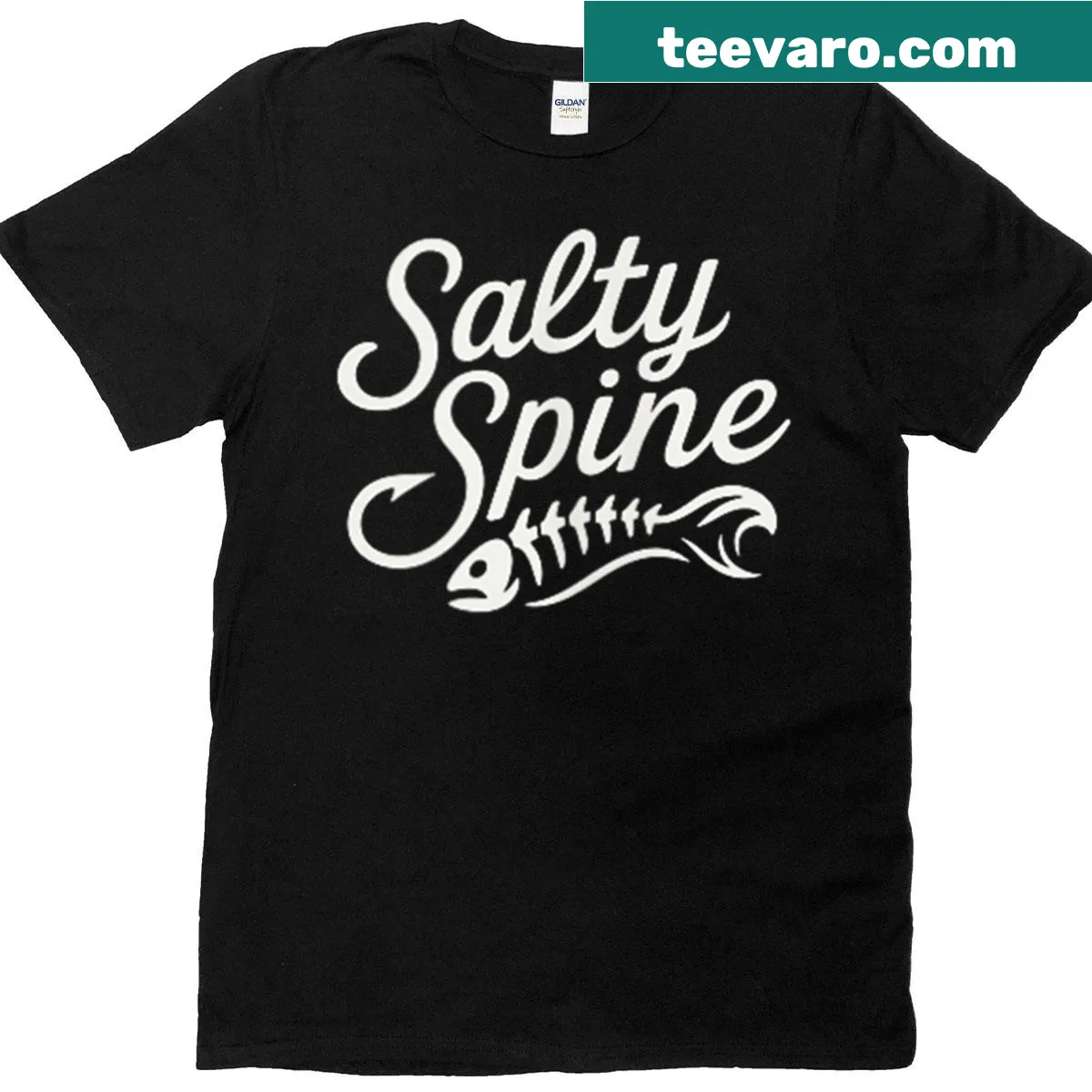 Fishing T-shirt featuring the Mahi Mahi design — on a men's t-shirt