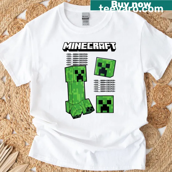 Minecraft Creeper design with floating heads for gamers