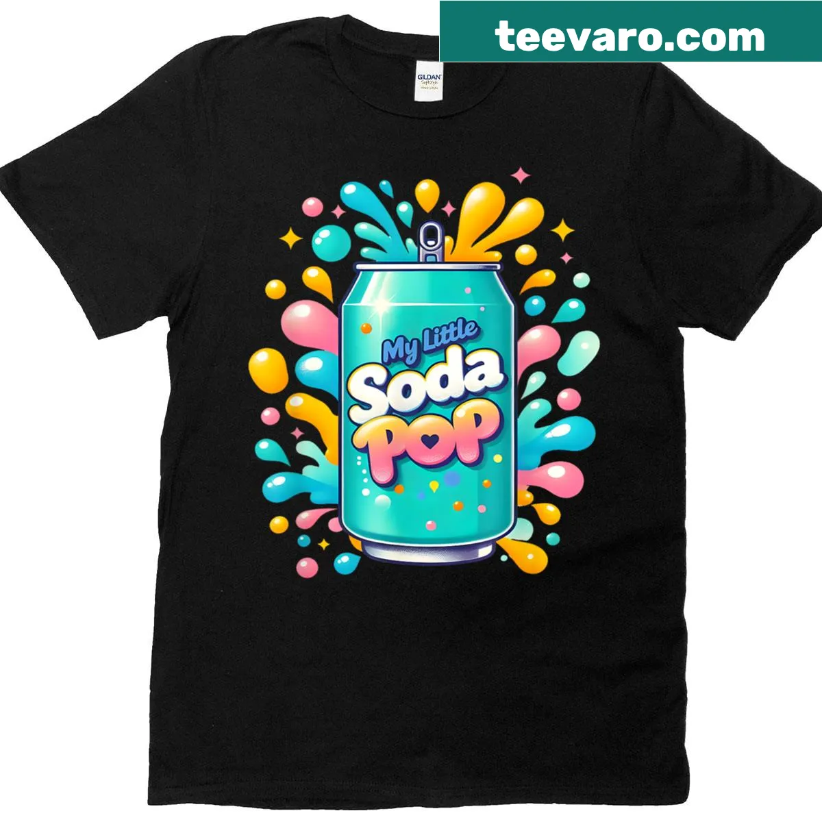 K-pop music and soda pop illustration on a kids T-shirt. — on a men's t-shirt
